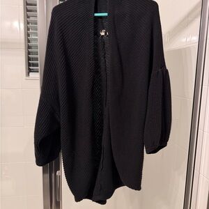 Anthropologie Classic Black cocoon Cardigan MOTH open front